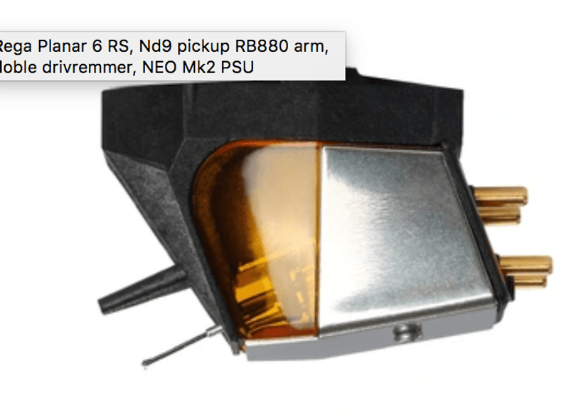 Rega Planar 6 RS, Nd9 pickup